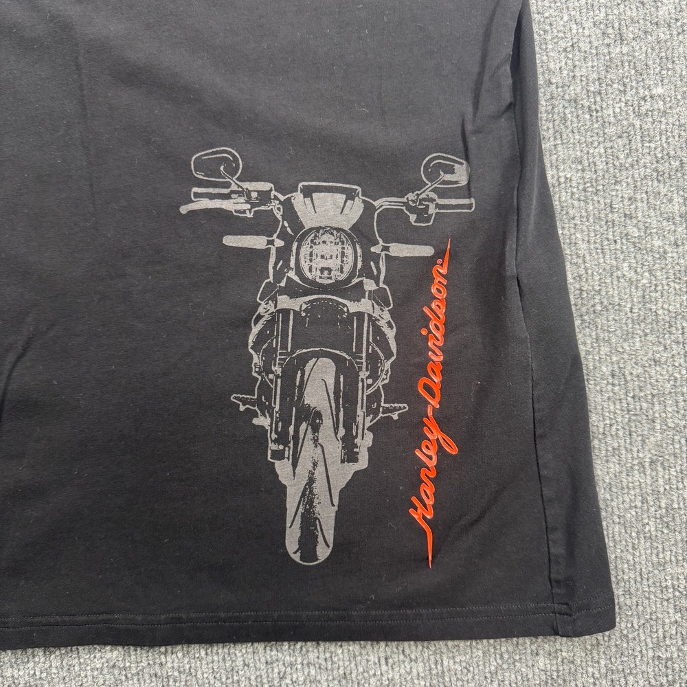 Harley Davidson Graphic Tee Womens XL Black Motorcycle Biker Short Sleeve - Picture 2 of 8